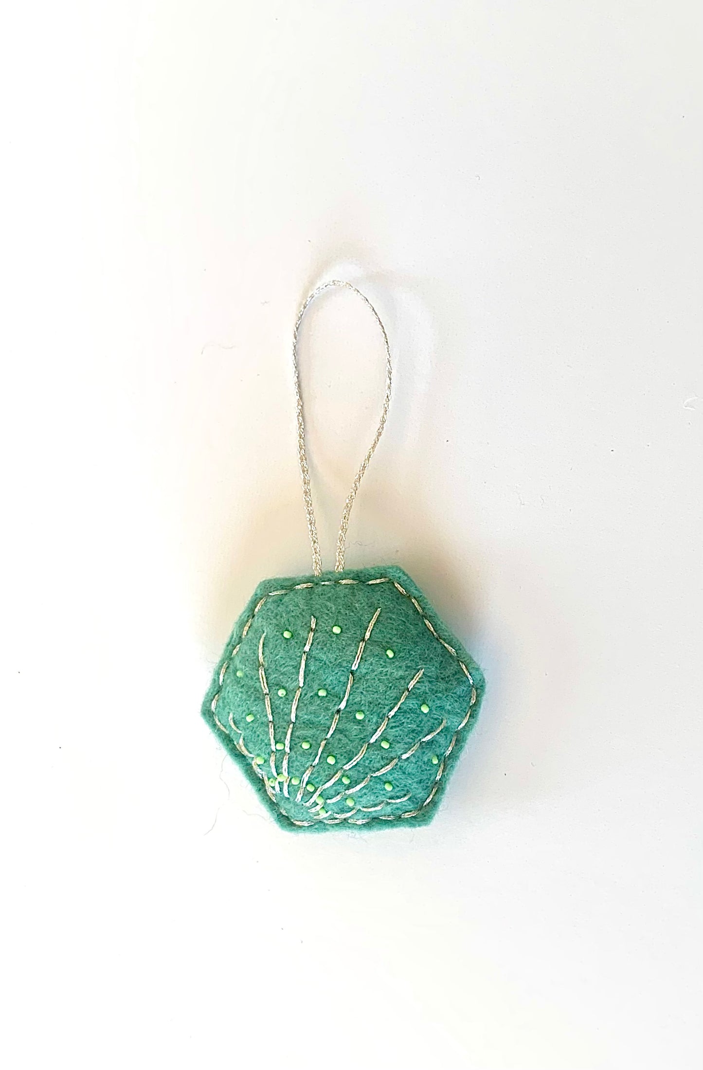 Holiday Ornaments SET OF 6 Blue & Green