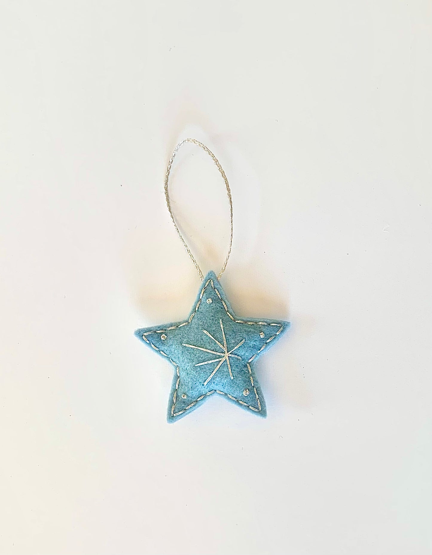 Holiday Ornaments SET OF 6 Blue & Green