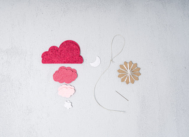 Cloudy Night DIY KIT Red & Pink