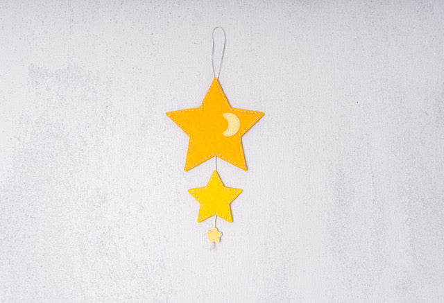 Starry Night Wall Decor READY-MADE Orange & Yellow
