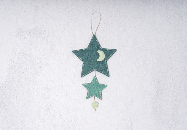 Starry Night Wall Decor READY-MADE Green