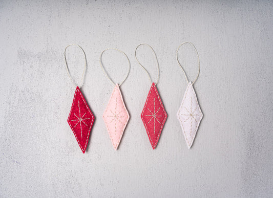 Diamonds for Christmas READY-MADE Red & Pink
