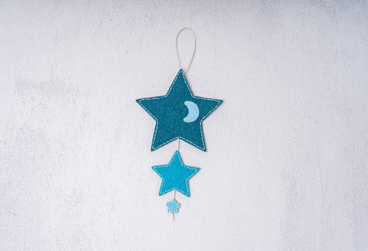 Starry Night Wall Decor READY-MADE Turquoise